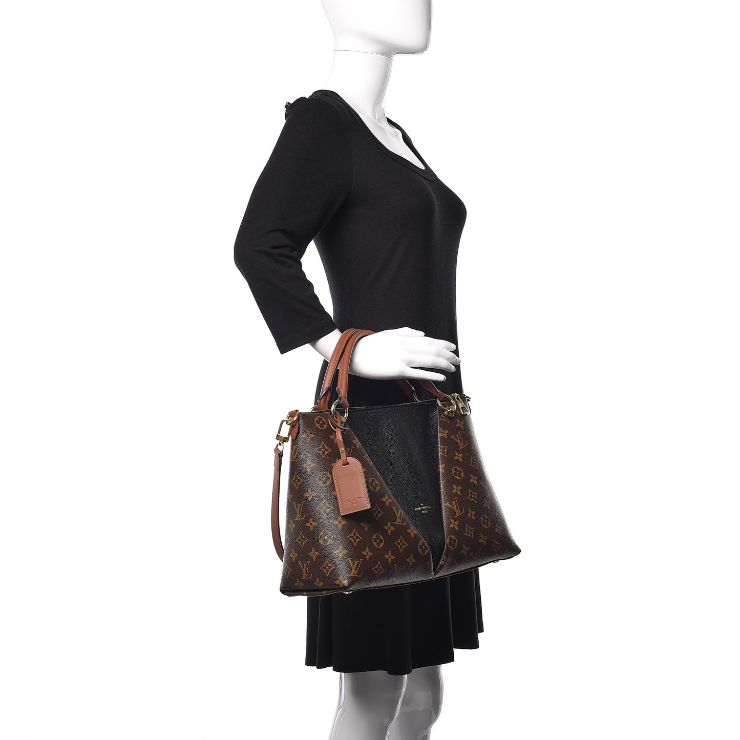 Monogram V Tote MM Black