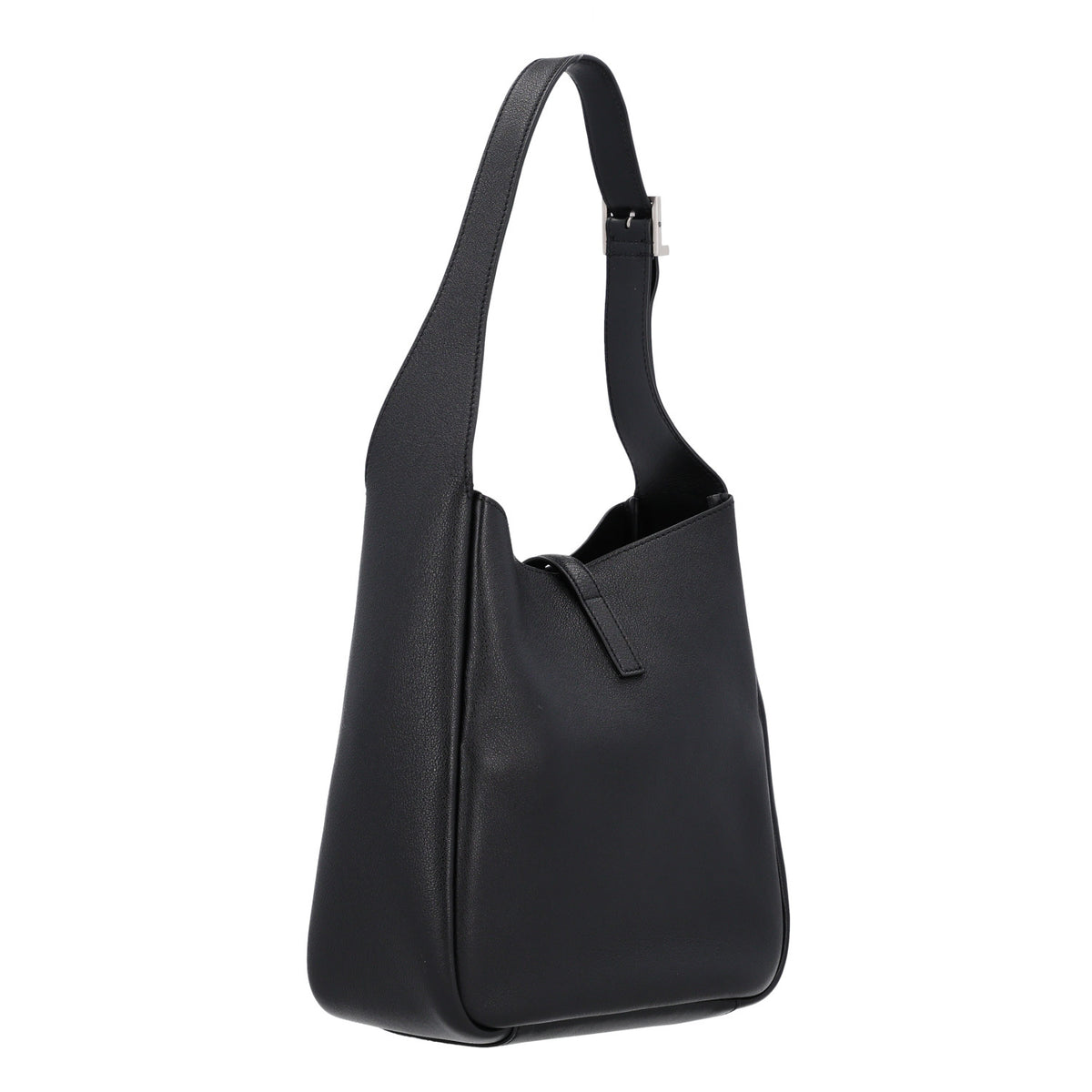 Saint Laurent Smooth Calfskin Small Le 5 A 7 Soft Hobo Black 2 of 11