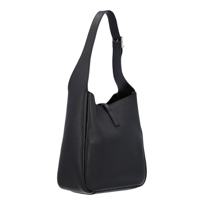 Saint Laurent Smooth Calfskin Small Le 5 A 7 Soft Hobo Black 2 of 11