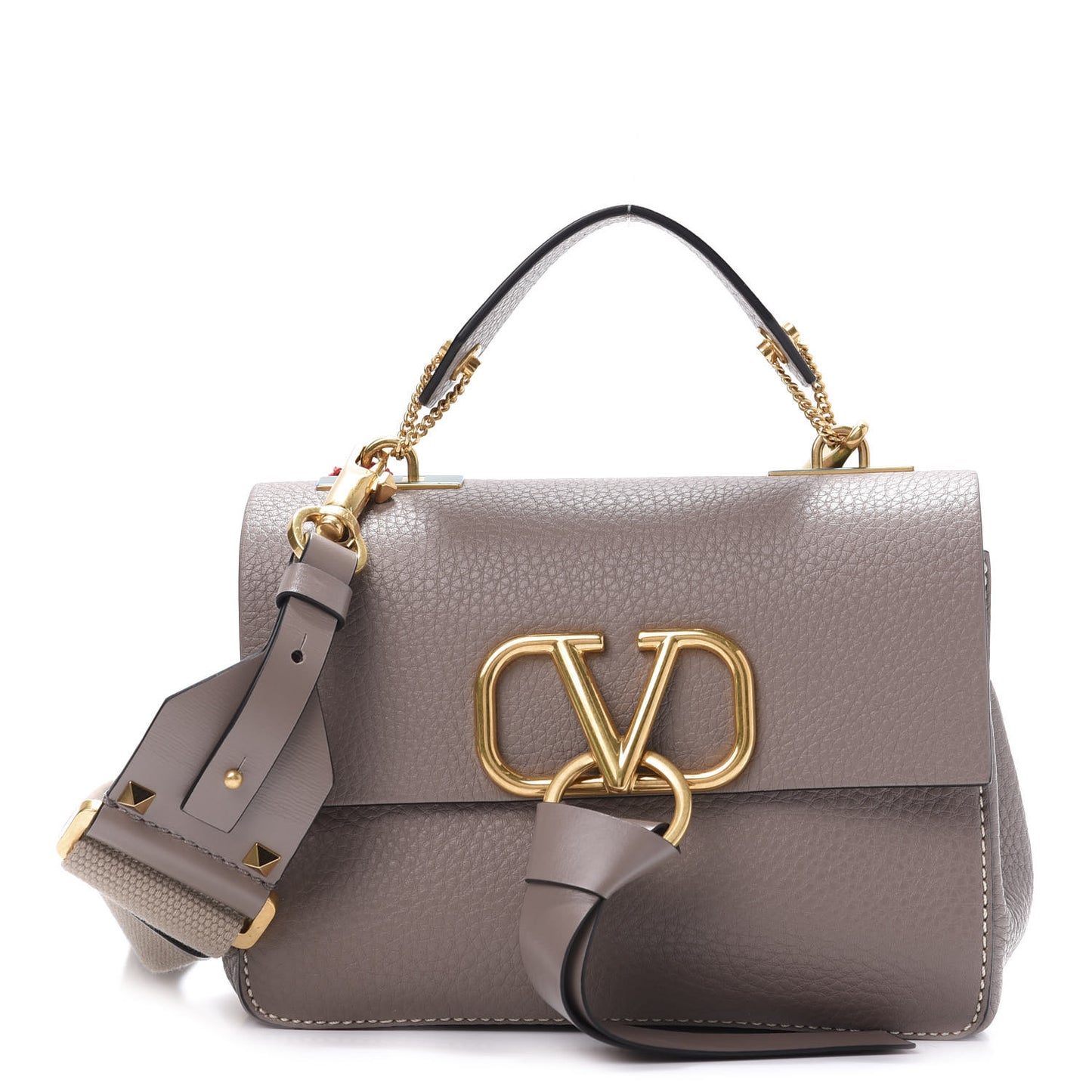 Grainy Calfskin Mini Vring Shoulder Bag Clay
