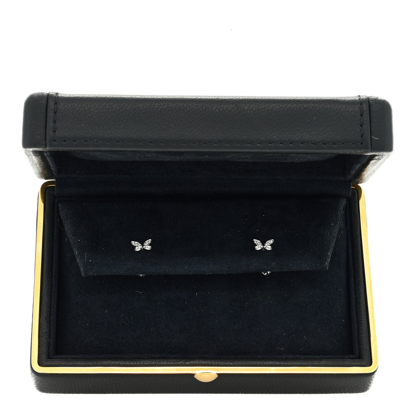 18K White Gold Diamond Petite Pave Butterfly Earrings