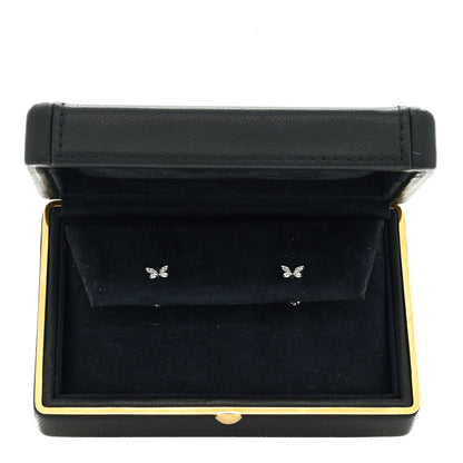 Graff 18K White Gold Diamond Petite Pave Butterfly Earrings 5 of 5