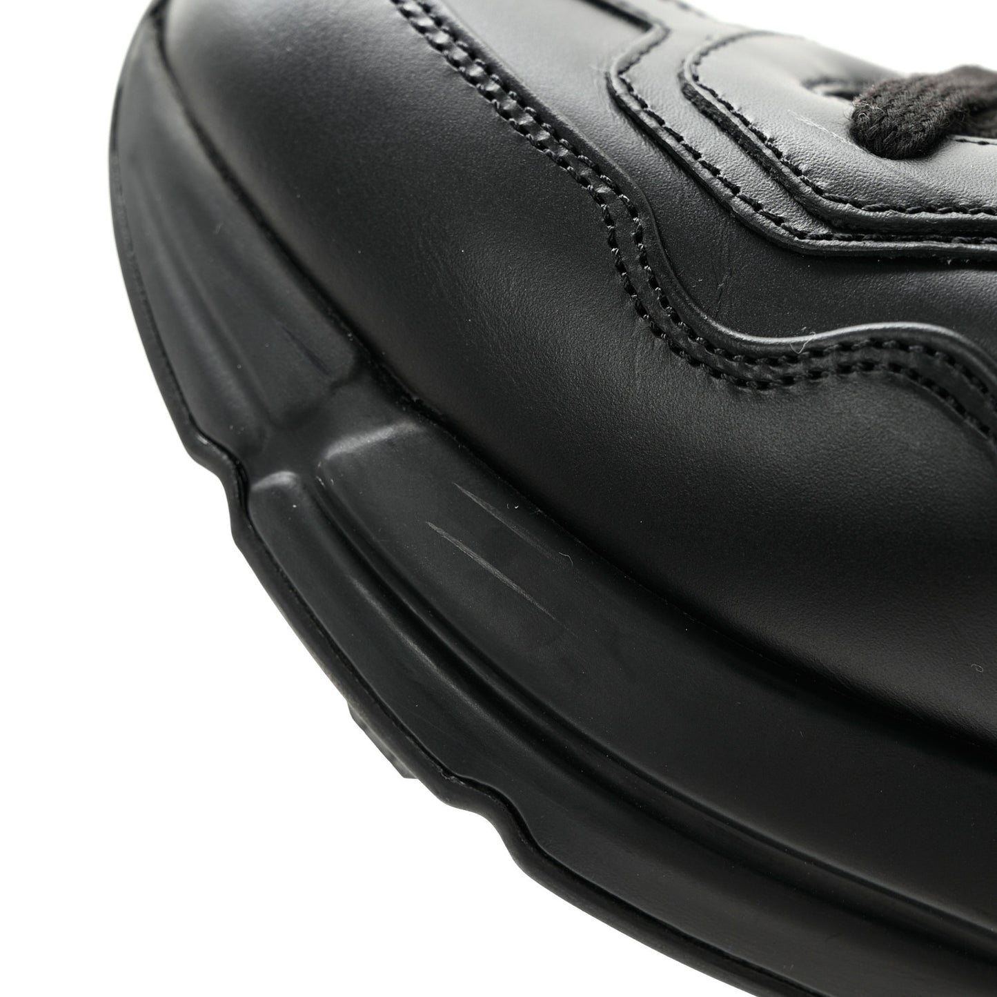 Calfskin Rhyton Sneakers 36.5 Black