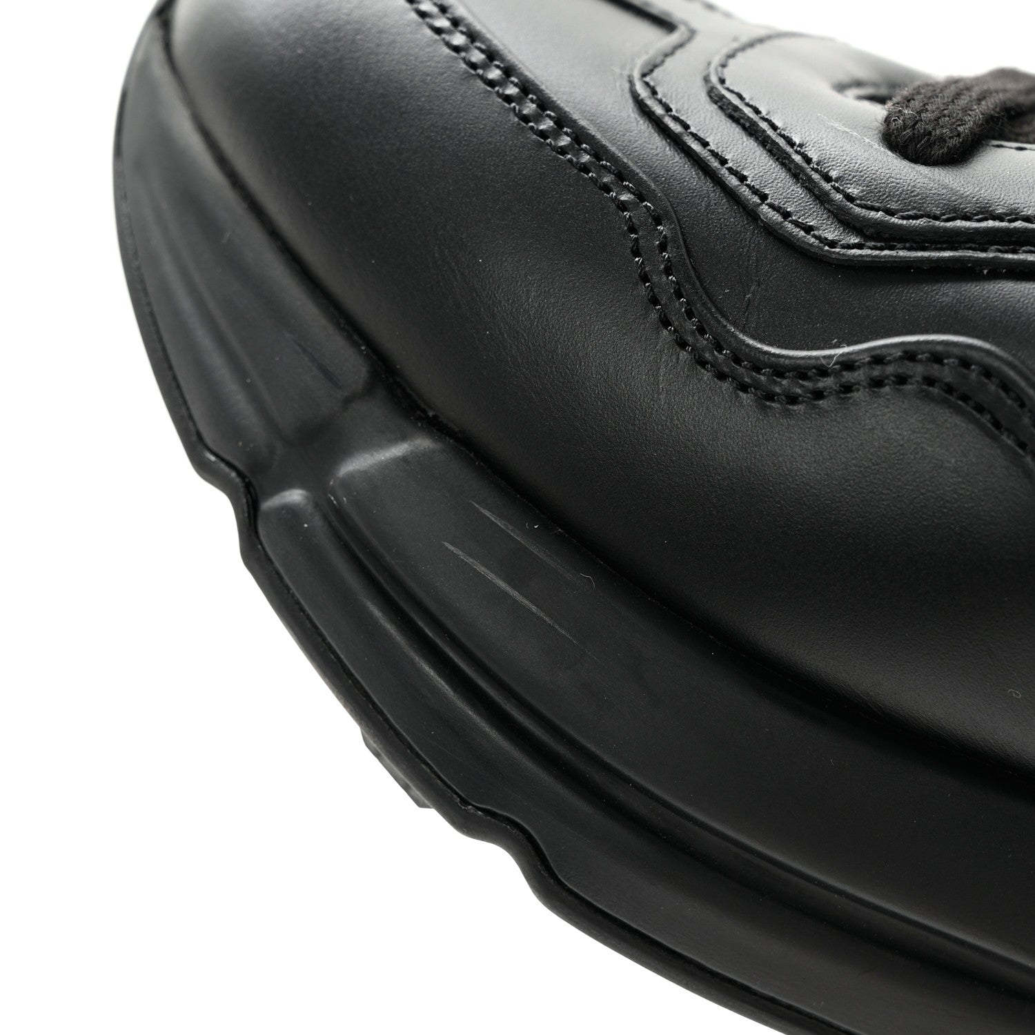 Gucci Calfskin Rhyton Sneakers 36.5 Black 10 of 14