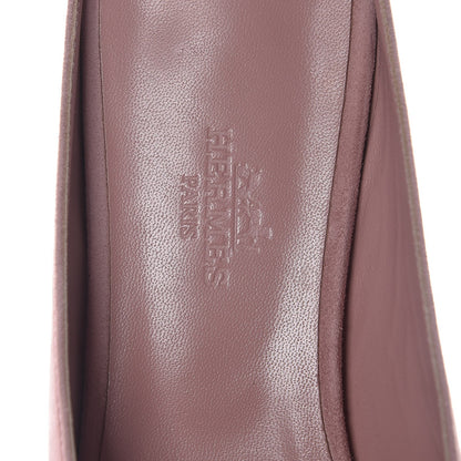 Hermes Suede Goatskin Crystal Roxane Mules 39 Rose 7 of 9