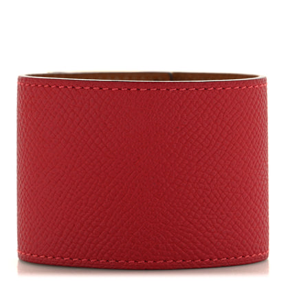 Hermes Epsom Kelly Extreme Dog Bracelet S Rouge Casaque 3 of 5