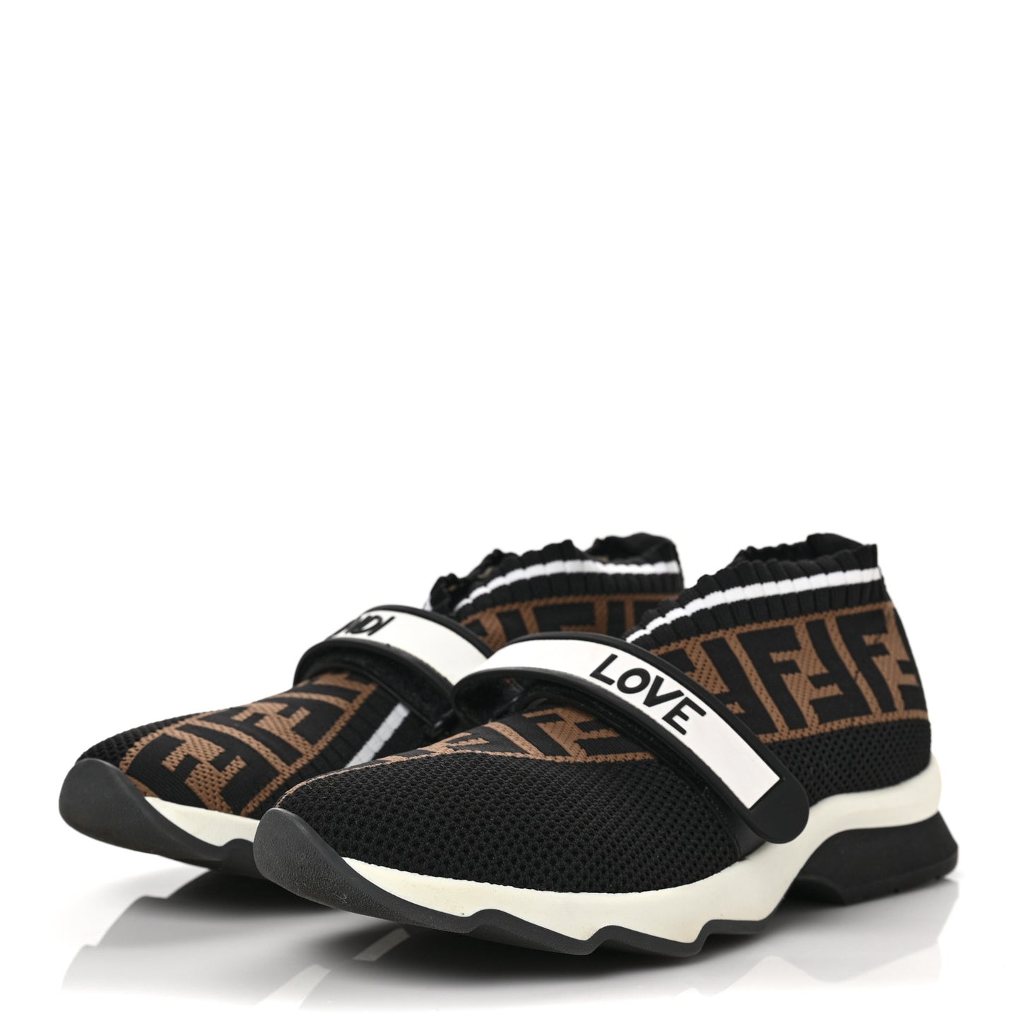 Stretch Yarn FF Stiff Band Rockoko Sneakers 39 Black White Tobacco