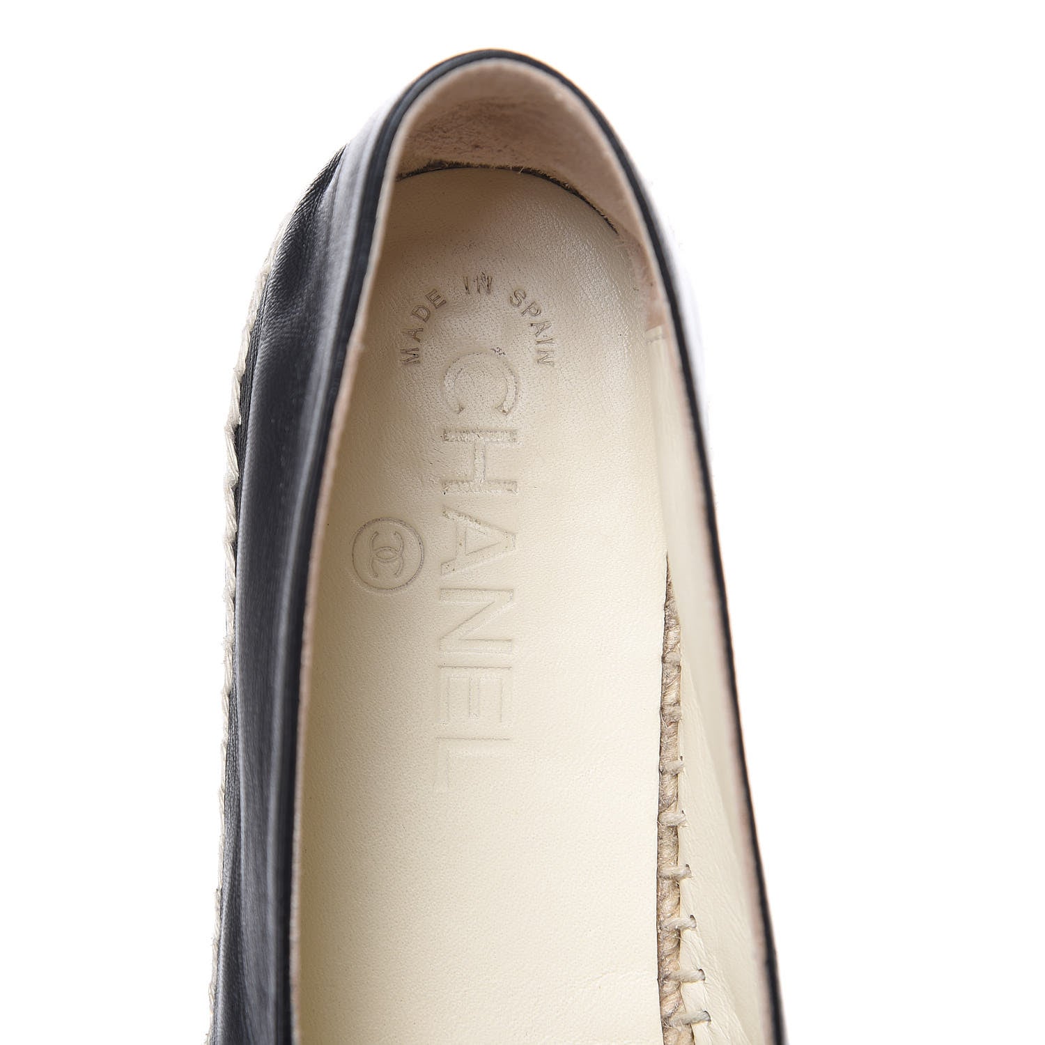 Chanel Lambskin CC Espadrilles 38 Black 8 of 12