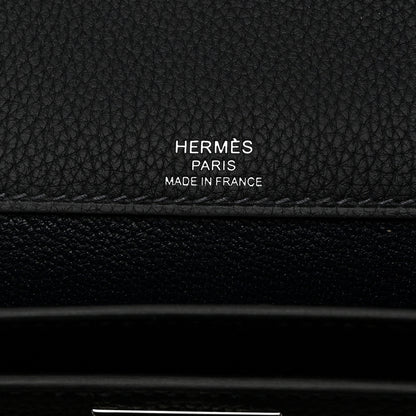 Hermes Togo Kelly Depeches 25 Pouch Bleu Nuit 6 of 7