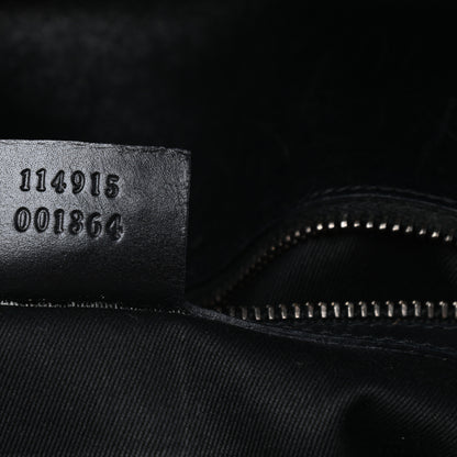 Gucci Monogram Horsebit Chain Flap Shoulder Bag Black 7 of 9