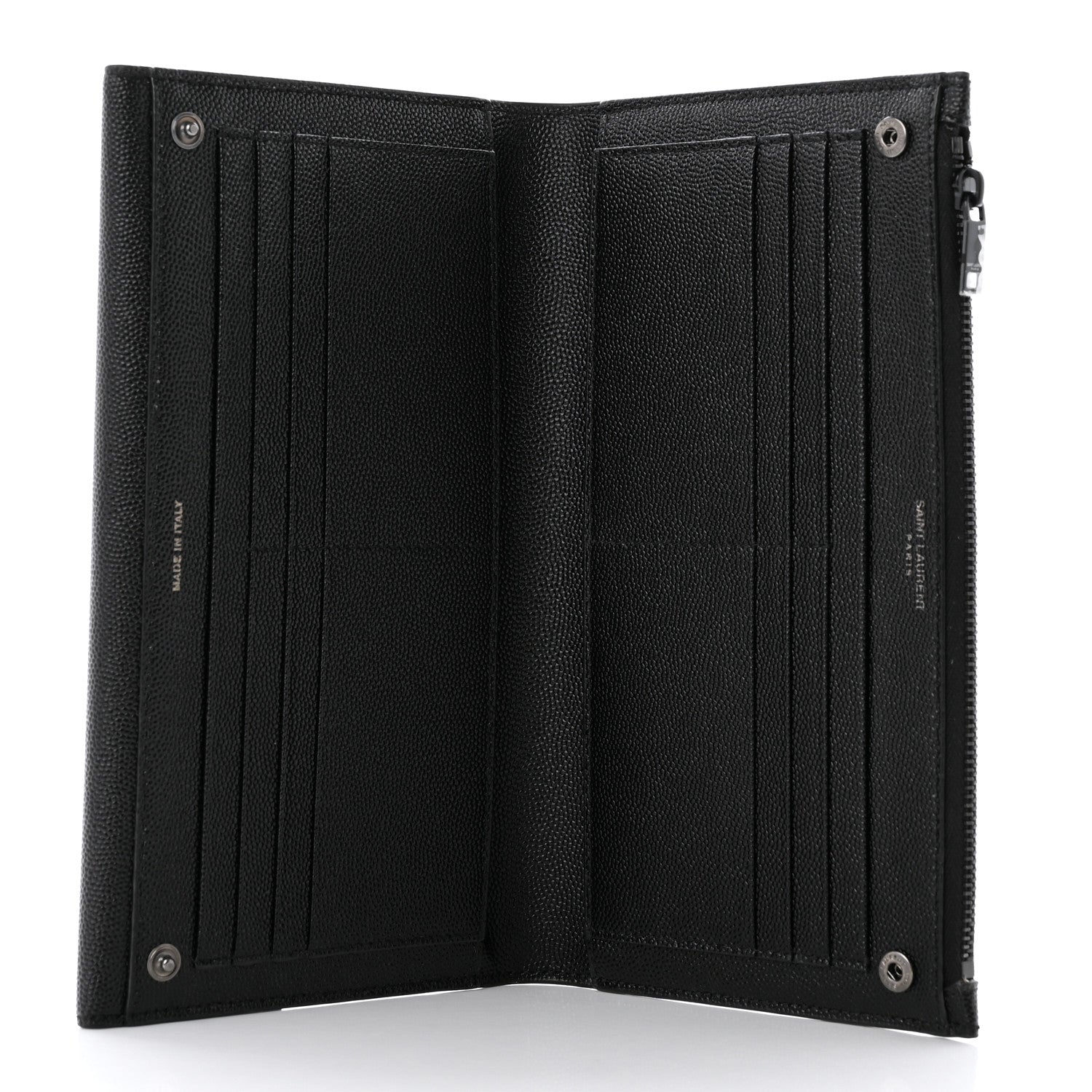 Saint Laurent Grain De Poudre Monogram Uptown Wallet Black 5 of 7