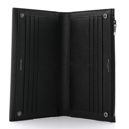 Saint Laurent Grain De Poudre Monogram Uptown Wallet Black 5 of 7