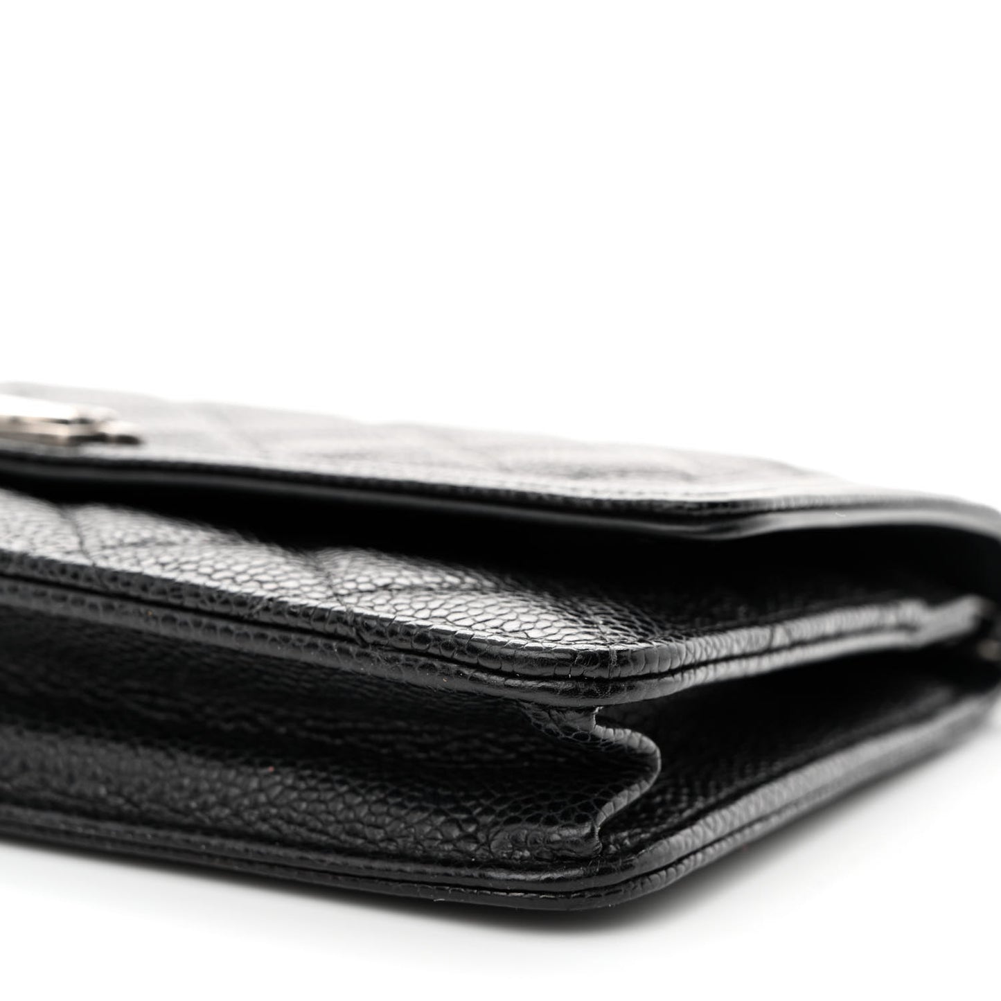 Caviar Quilted Boy Wallet On Chain WOC Black