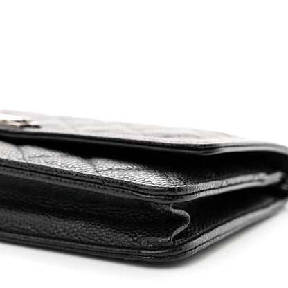 Chanel Caviar Quilted Boy Wallet On Chain WOC Black 11 of 13