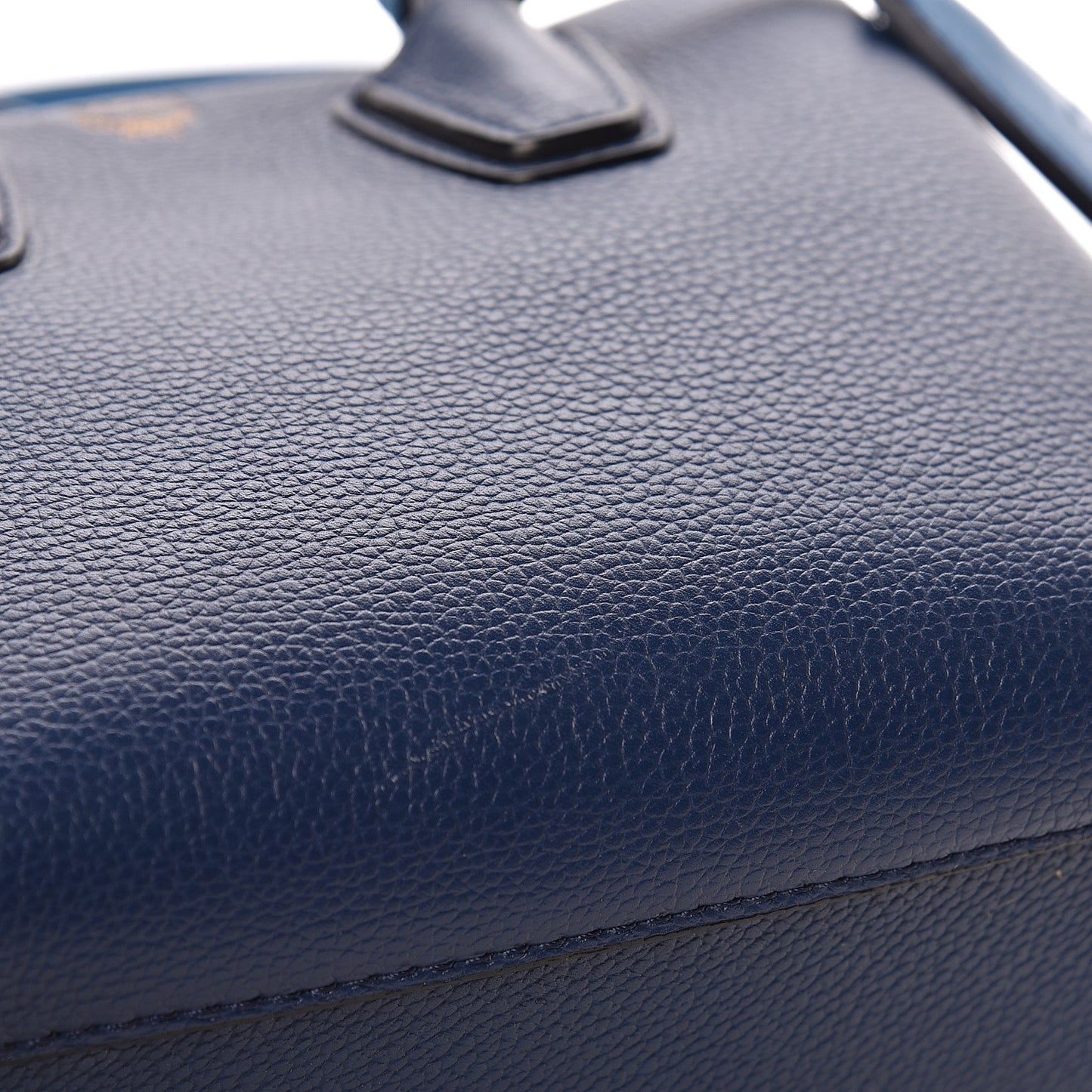 Grained Calfskin Mini Milla Tote Navy