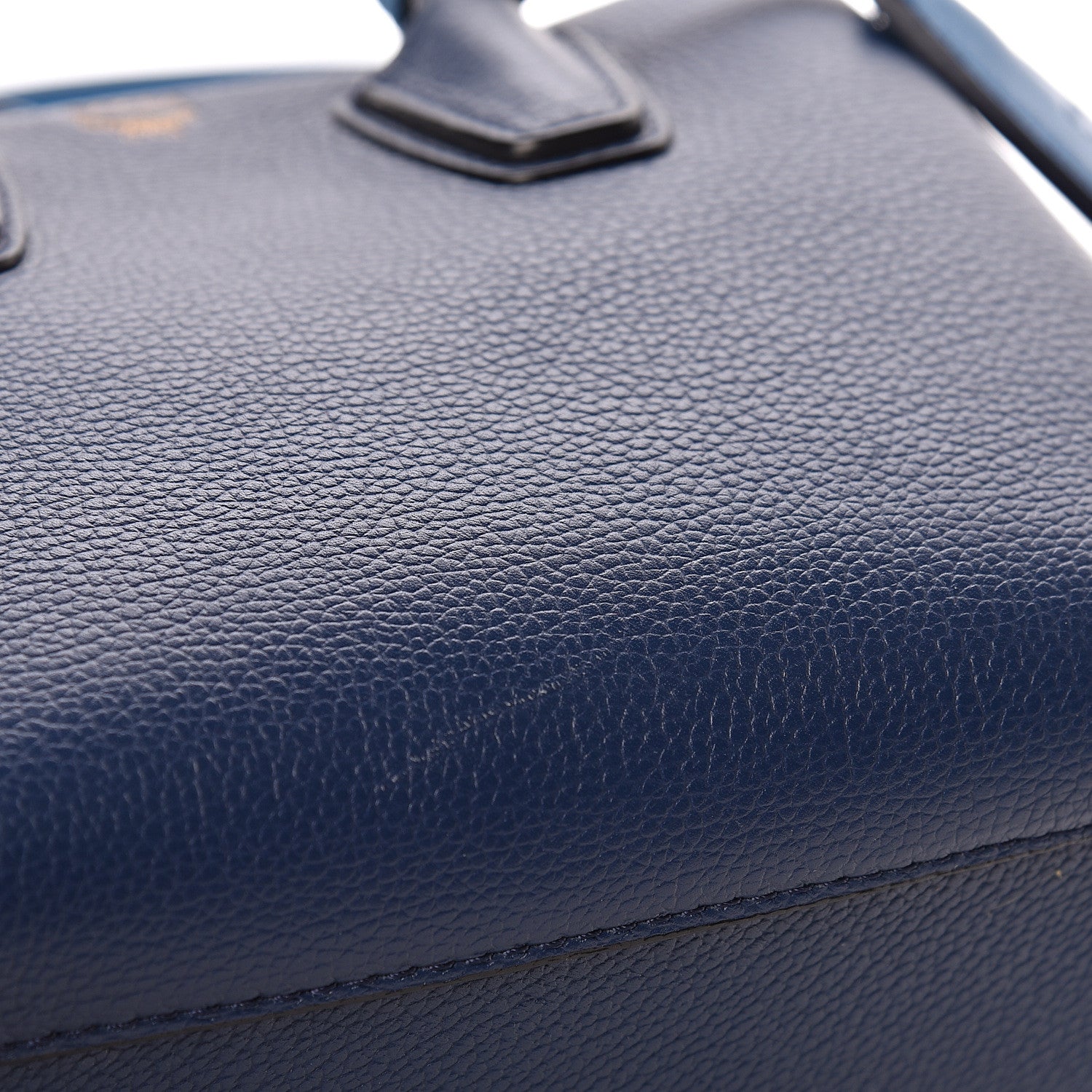 MCM Grained Calfskin Mini Milla Tote Navy 14 of 19