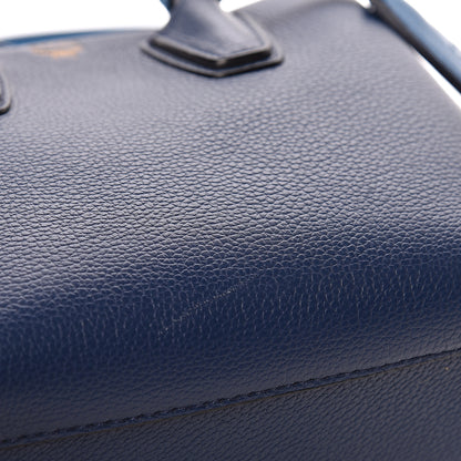 MCM Grained Calfskin Mini Milla Tote Navy 14 of 19