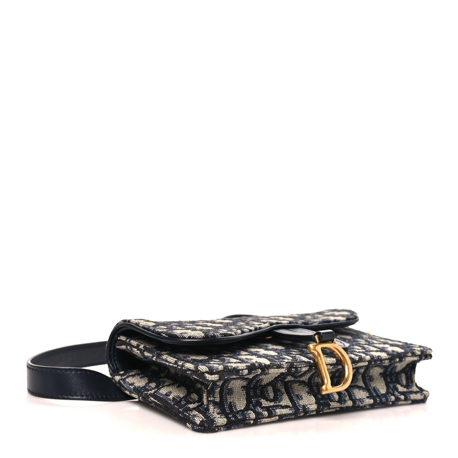 Christian Dior Oblique Saddle Belt Bag Blue 4 of 11
