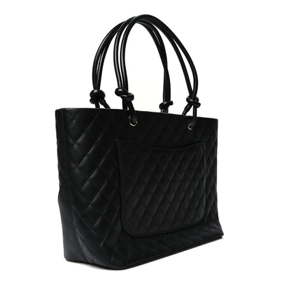 Chanel Calfskin Quilted Large Cambon Tote Black 3 of 11