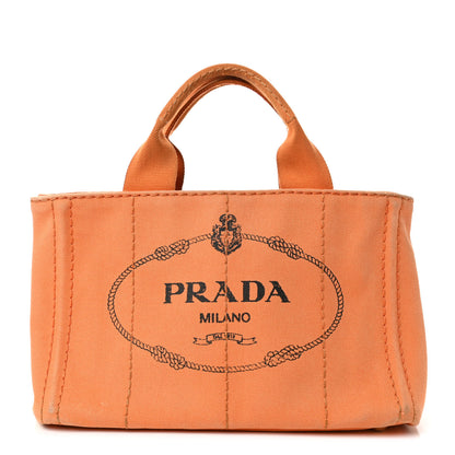 Prada Canapa Small Logo Tote Papaya 1 of 8