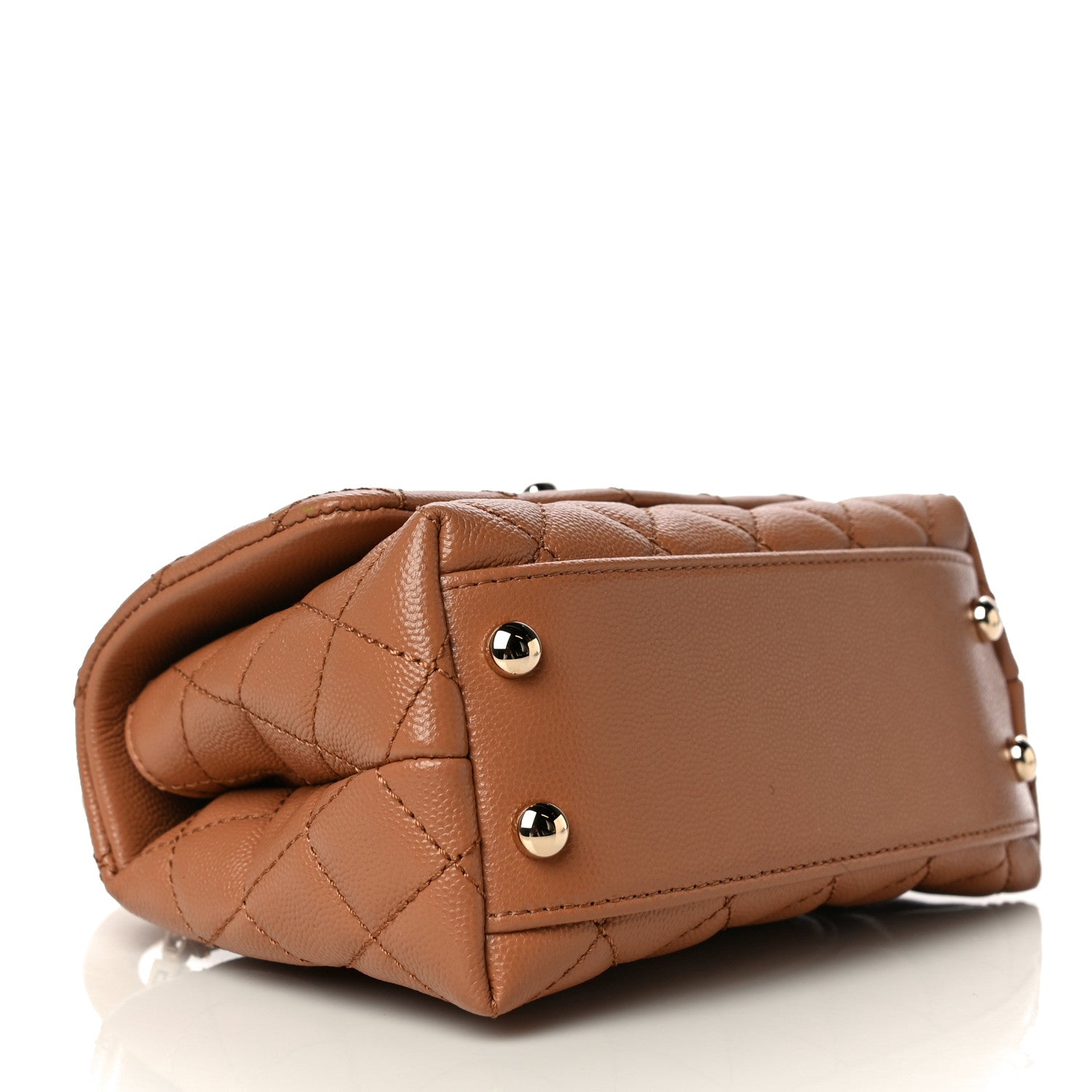 Chanel Caviar Quilted Extra Mini Coco Handle Flap Brown 4 of 10