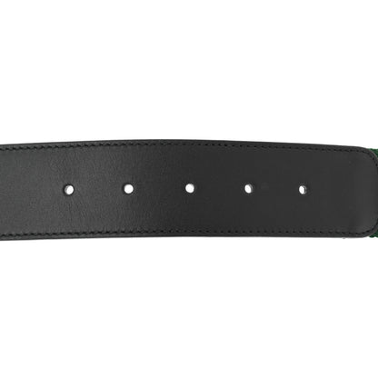 Gucci Nylon Calfskin Double G Web 40mm Belt 80 32 Green Red Black 4 of 5