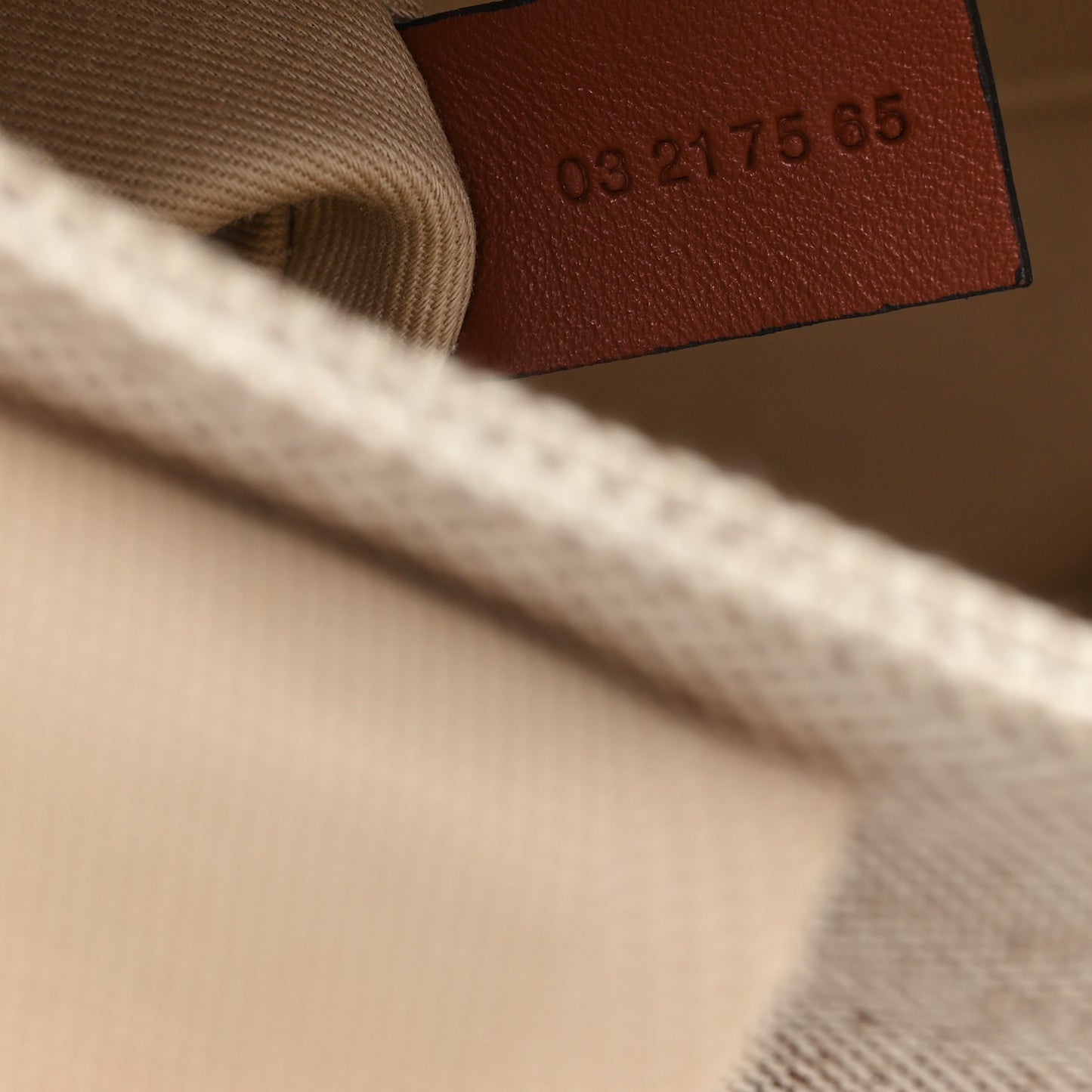 Linen Calfskin Small Woody Ribbon Tote With Strap White Brown