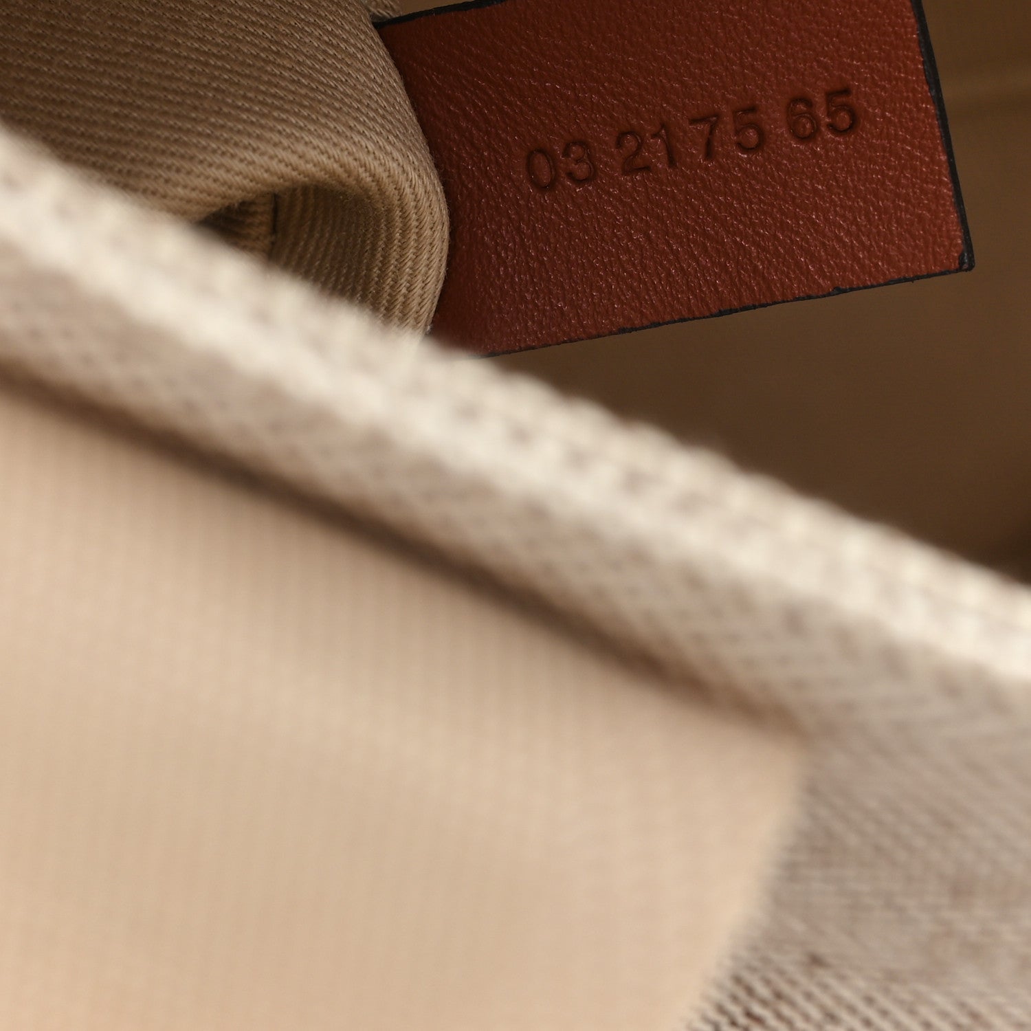 Chloe Linen Calfskin Small Woody Ribbon Tote With Strap White Brown 7 of 11