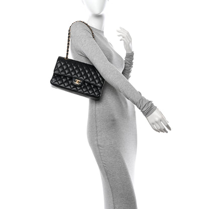Chanel Caviar Quilted Medium Double Flap Black 2 of 11