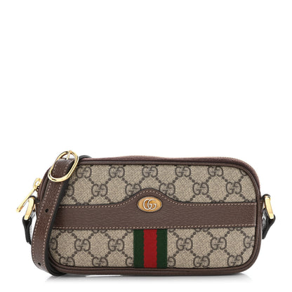 Gucci GG Supreme Monogram Web Mini Ophidia GG Bag Brown 1 of 8