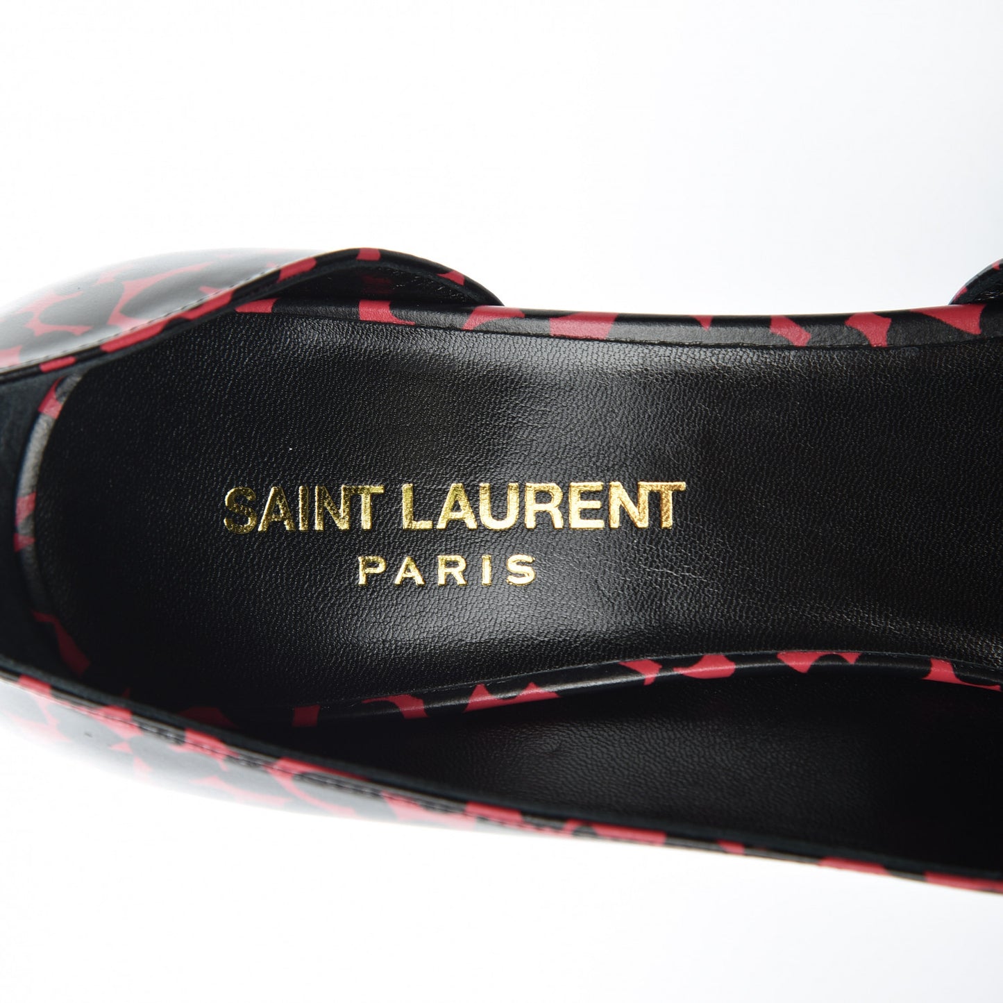 Calfskin Heart Print D'Orsay Paris 105 Pumps 37.5 Pink