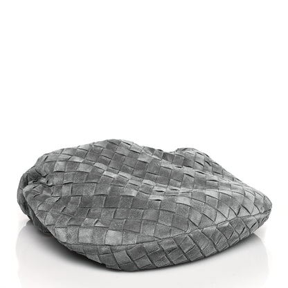 Bottega Veneta Suede Calfskin Intrecciato Teen Jodie Hobo Thunder 3 of 9