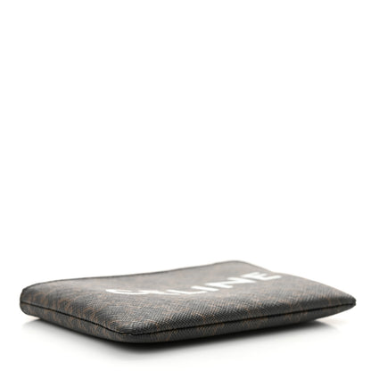 Celine Triomphe Canvas Logo Coin and Card Pouch With Hook Black 5 of 13