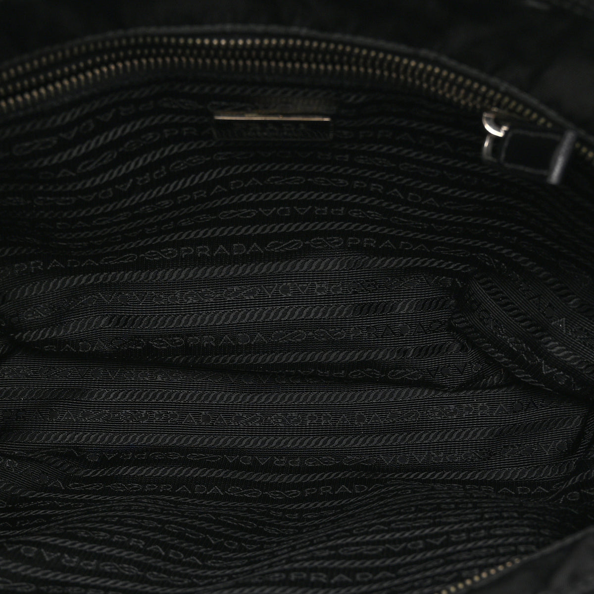 Prada Tessuto Nylon Saffiano Tote Black 5 of 10