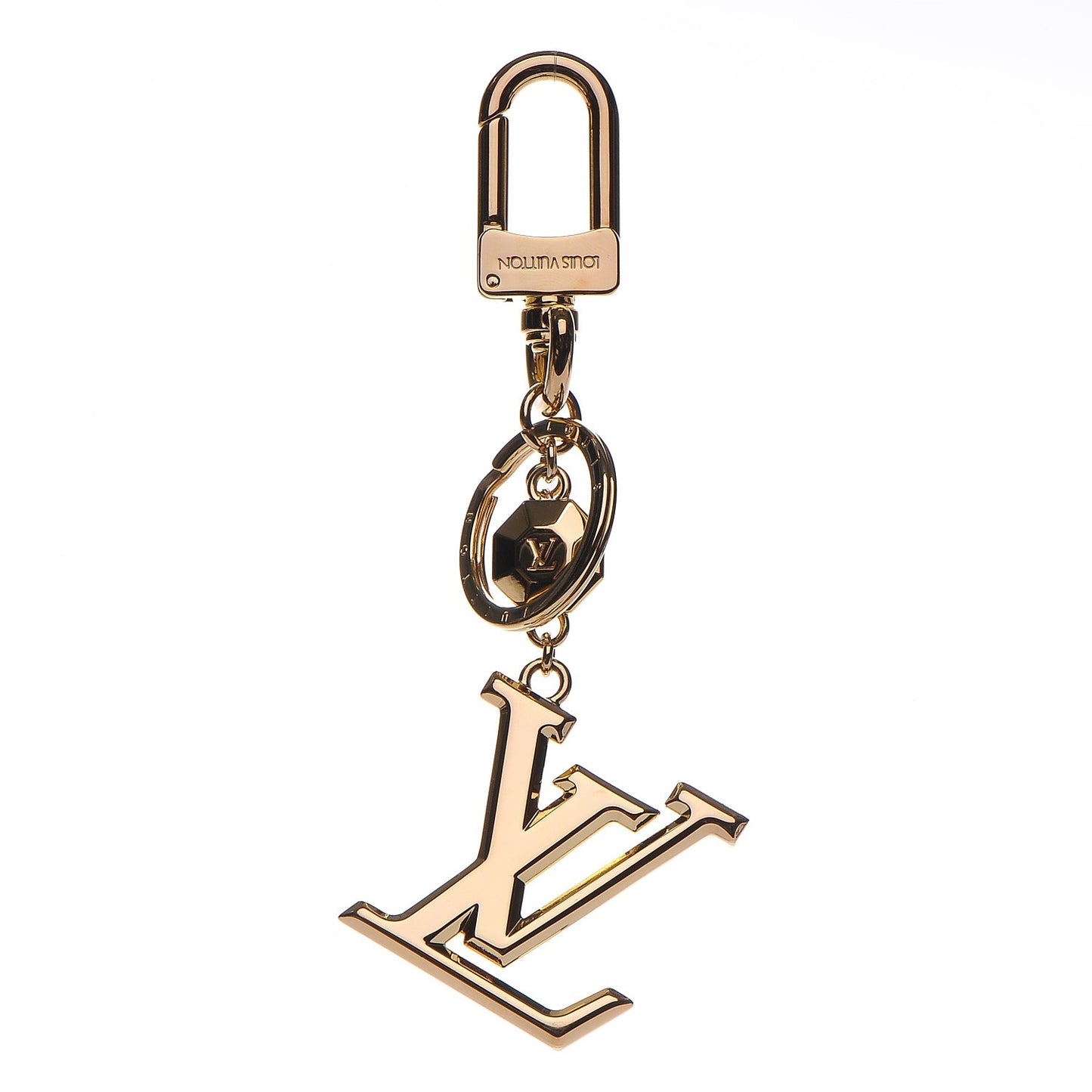 LV Facettes Bag Charm Key Holder Gold
