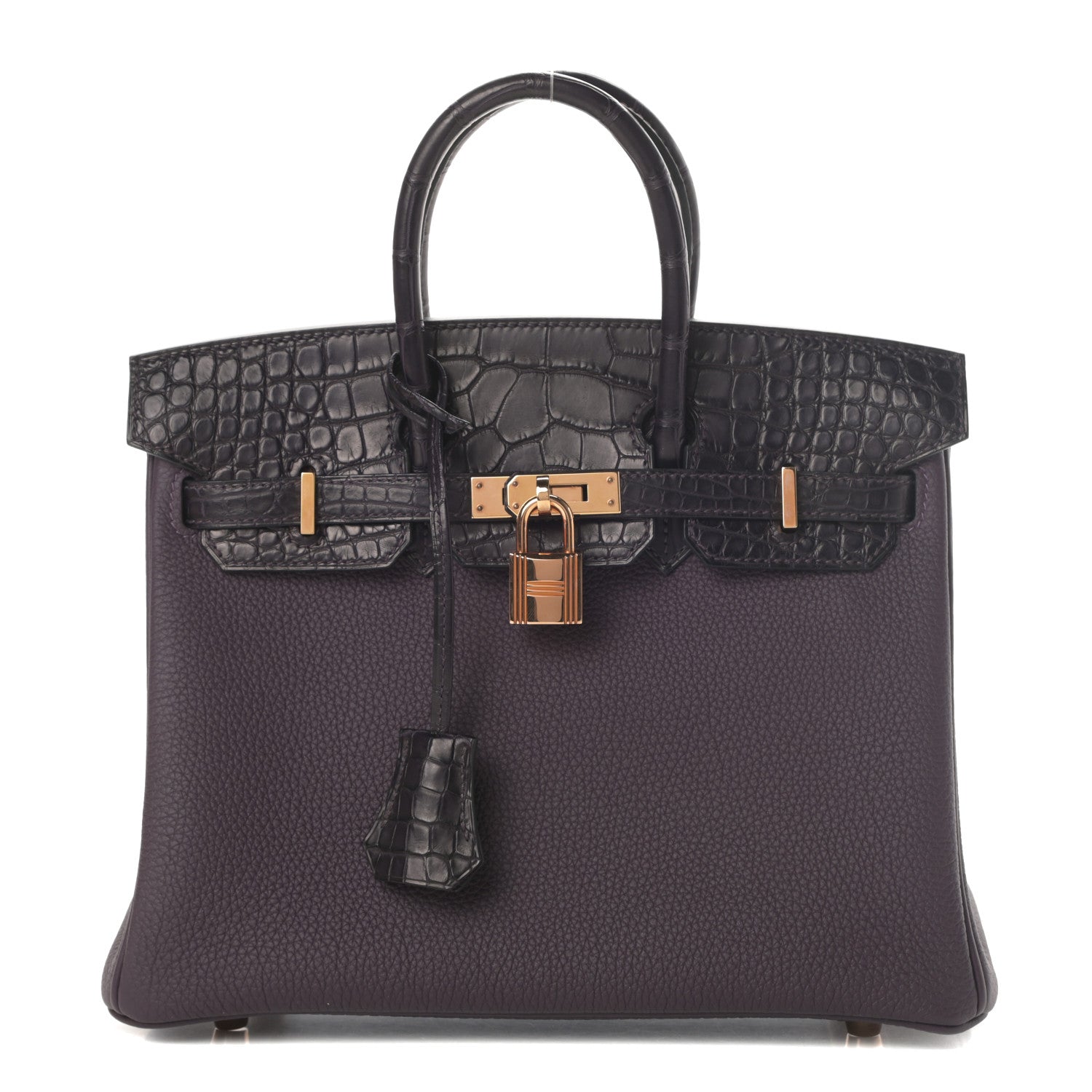 Hermes Togo Matte Alligator Birkin Touch 25 Raisin 1 of 11
