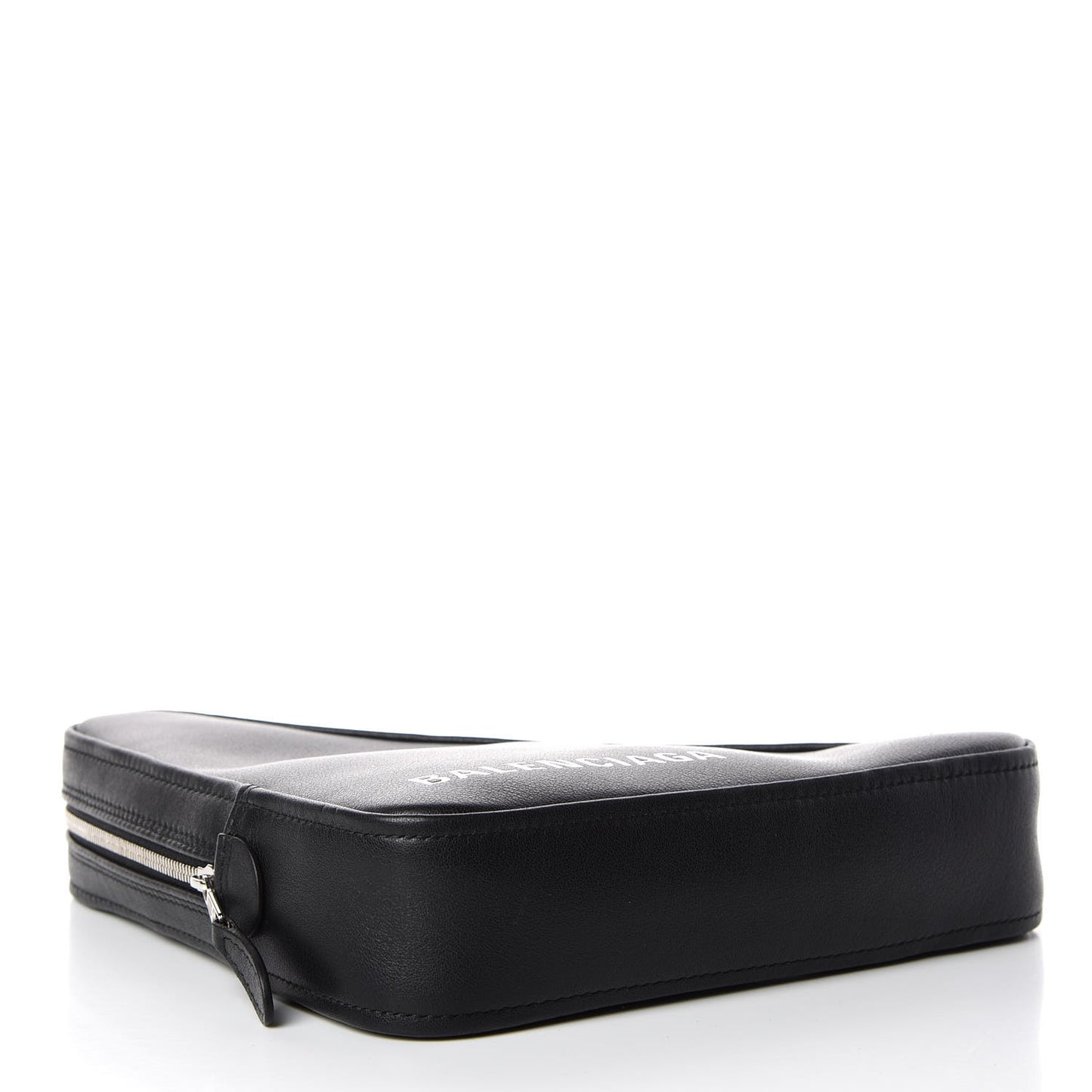 Calfskin M Triangle Pouch Black