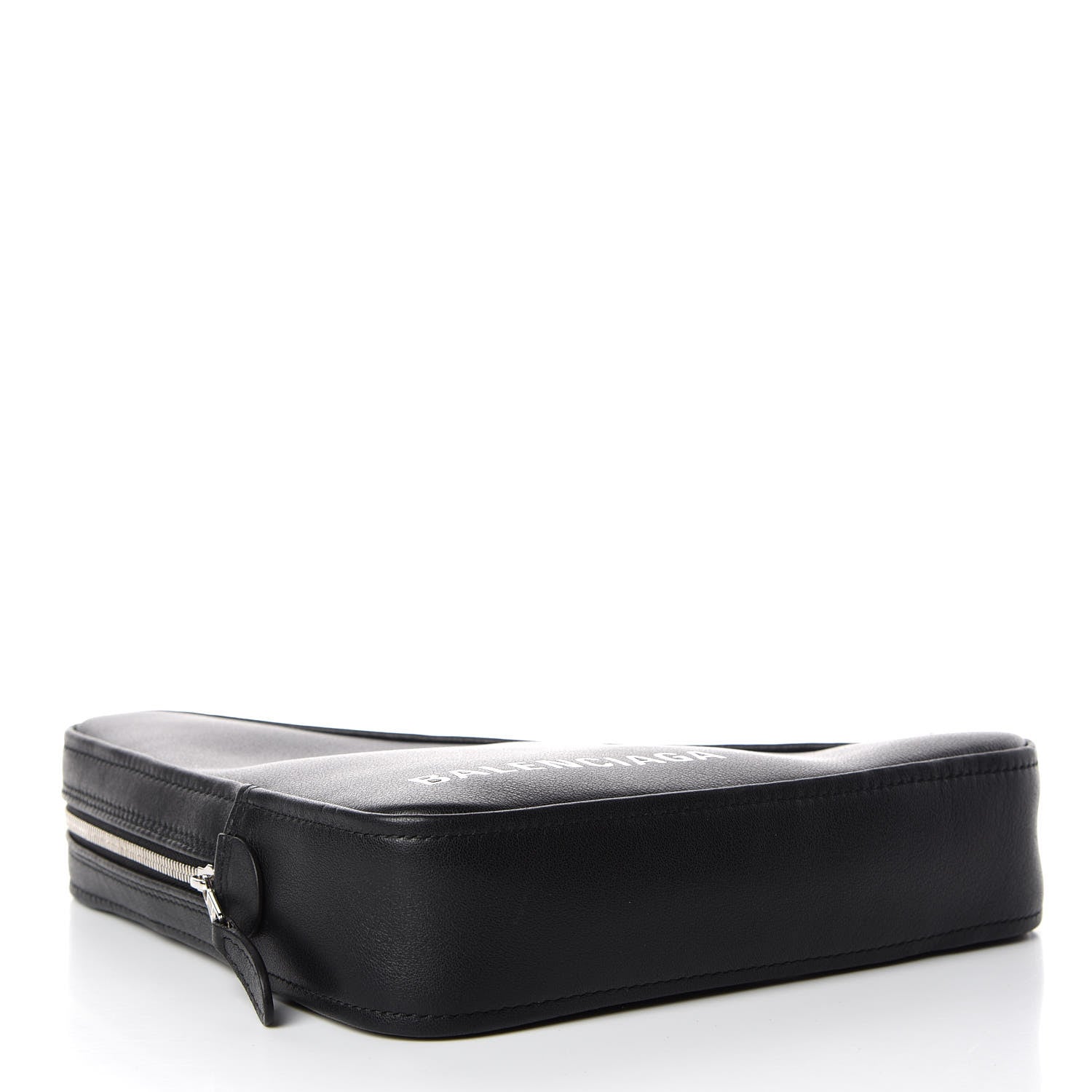 Balenciaga Calfskin M Triangle Pouch Black 4 of 9