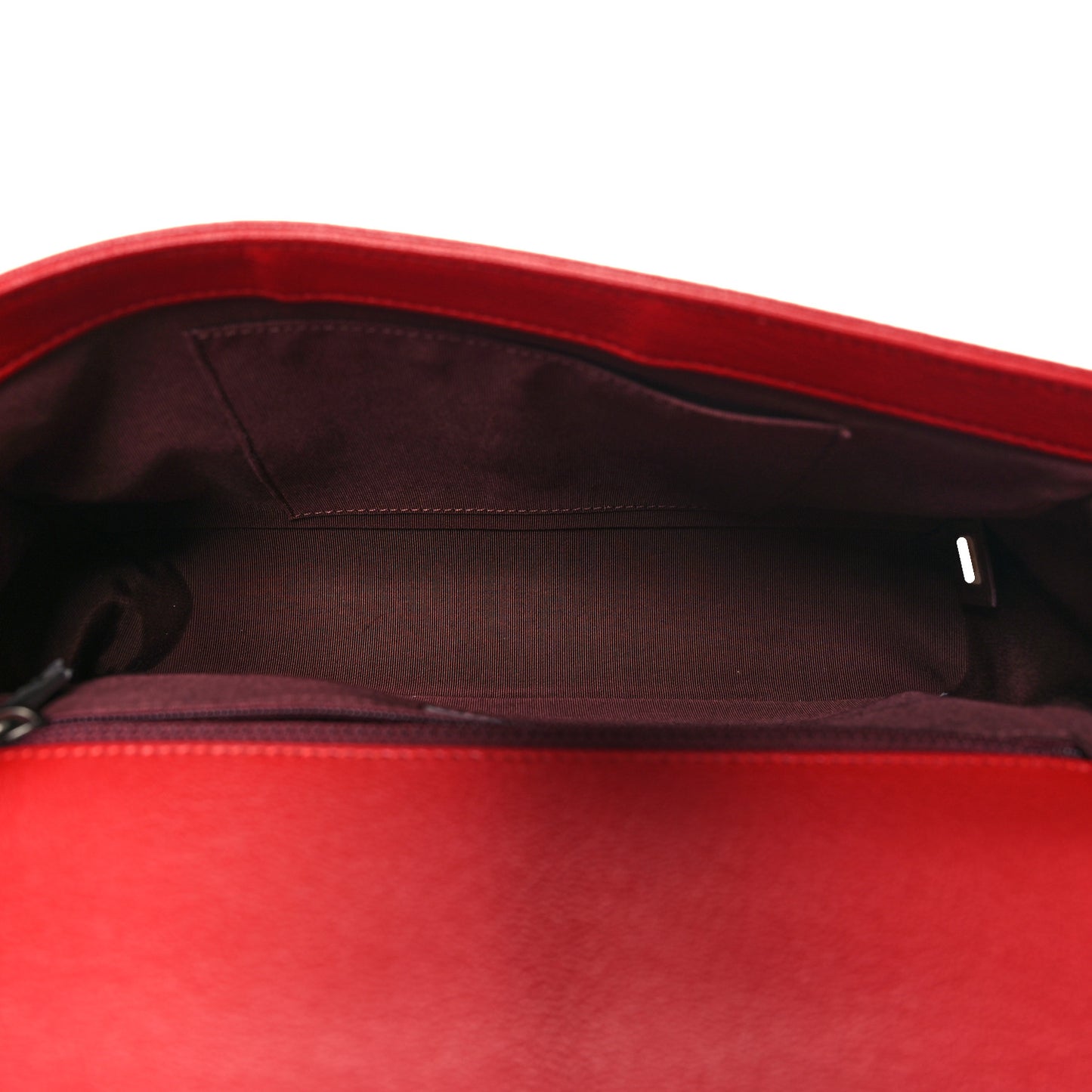 Goatskin Patent Quilted New Medium Boy Flap Red