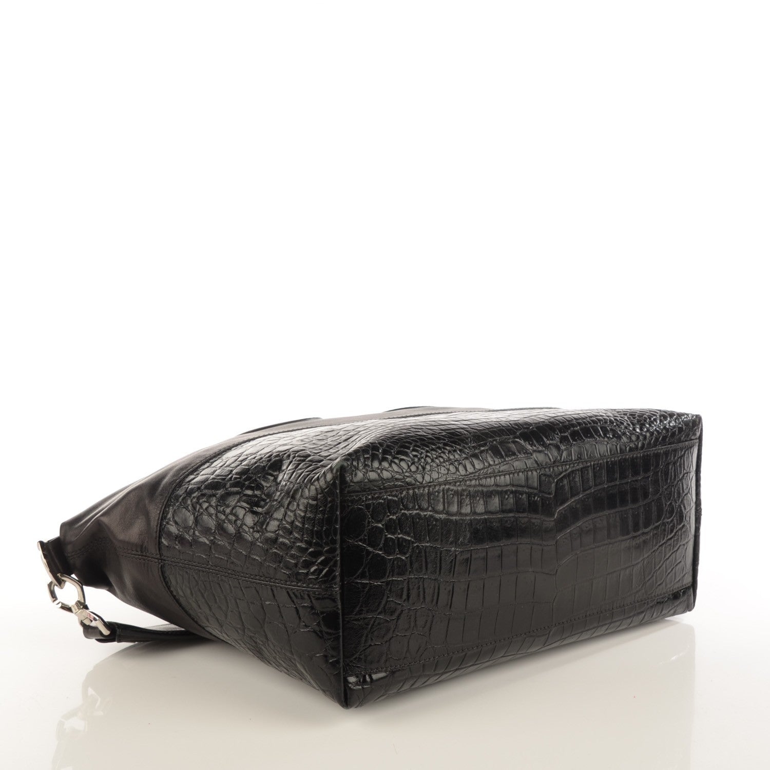 Givenchy Calfskin Crocodile Embossed Medium Nightingale Black 4 of 8