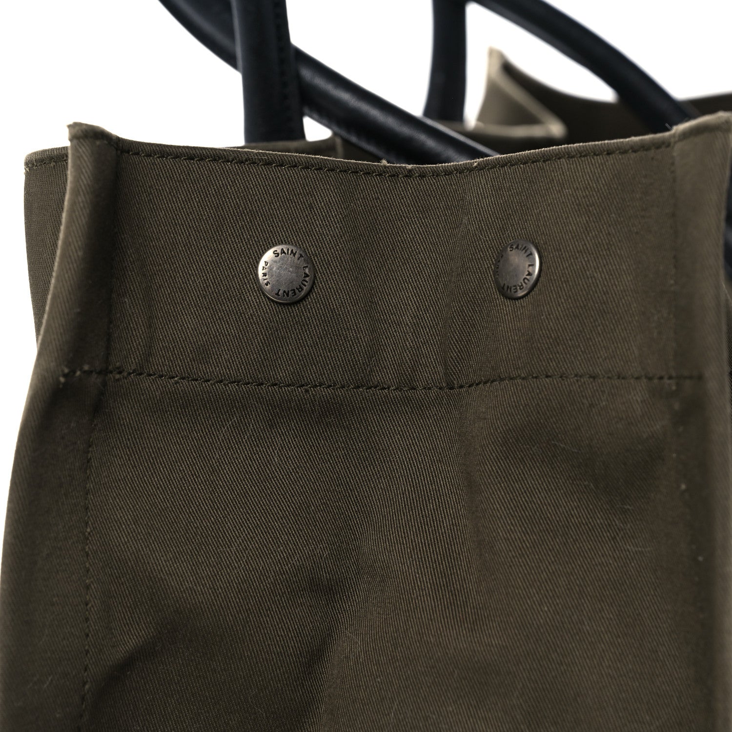 Saint Laurent Linen Calfskin Rive Gauche Tote Khaki 27 of 30