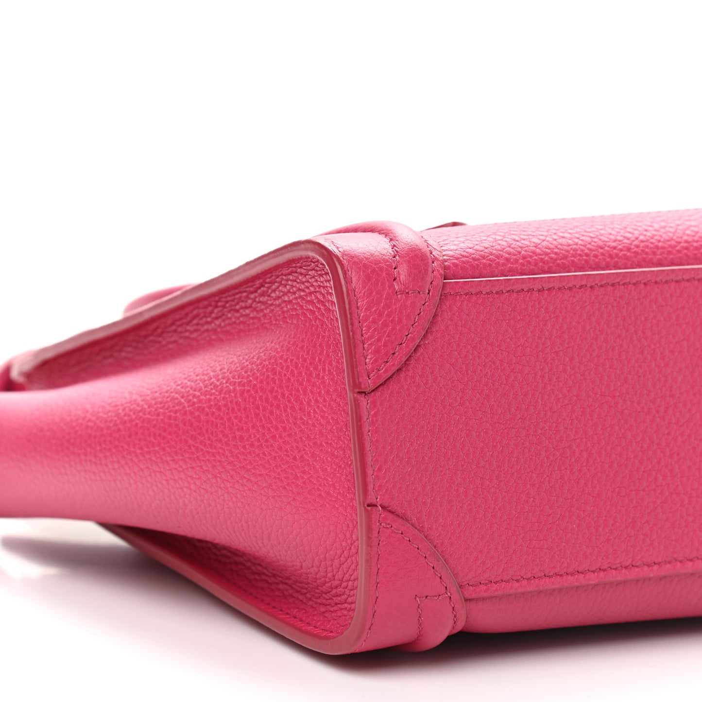 Drummed Calfskin Nano Luggage Fuchsia