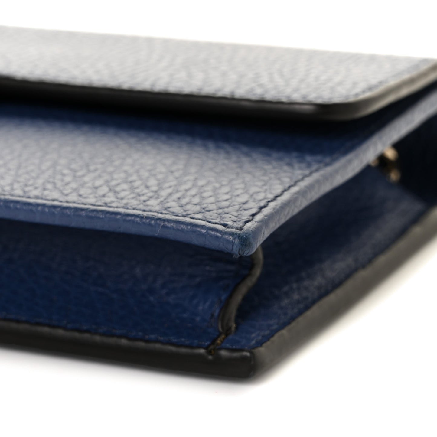 Dollar Calfskin Interlocking G Chain Wallet Caspian