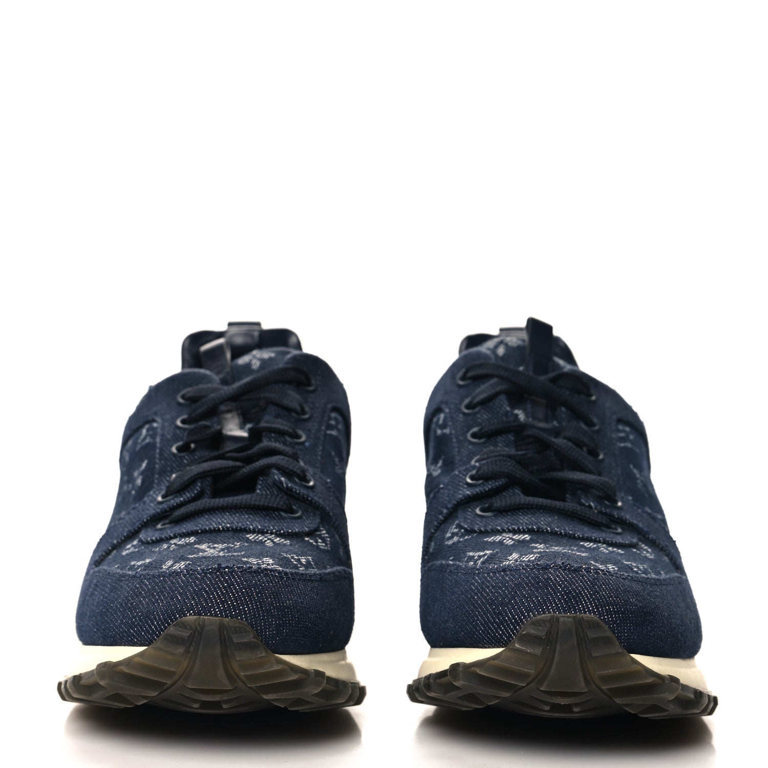 Louis Vuitton Denim Monogram Run Away Sneakers 36.5 Blue 3 of 8