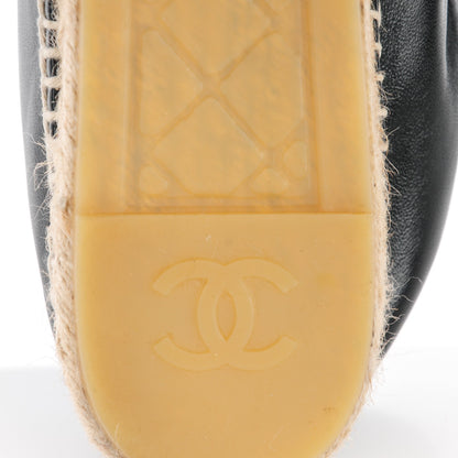 Chanel Lambskin CC Espadrilles 41 Black 6 of 10
