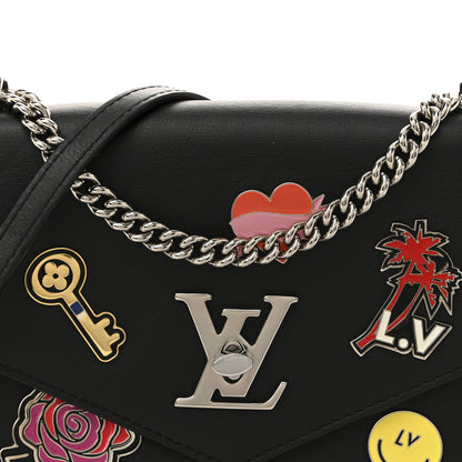 Louis Vuitton Soft Calfskin Pins My Lockme Chain Bag BB Black 8 of 14