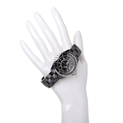 Chanel Stainless Steel Ceramic Diamond 38mm J12 Limited Edition Mademoiselle Automatic Watch Black 3 of 14