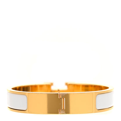 Hermes Enamel Narrow Clic Clac H Bracelet PM White 3 of 4