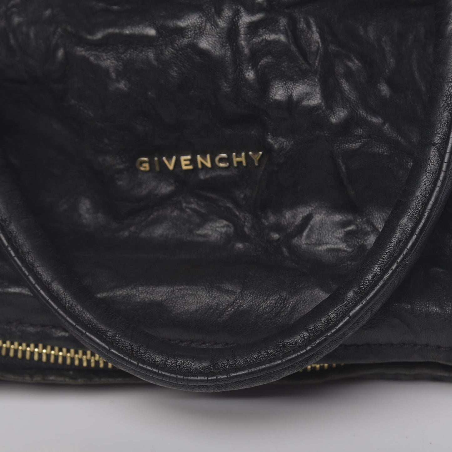 Tumbled Sheepskin Medium Pandora Bag Black