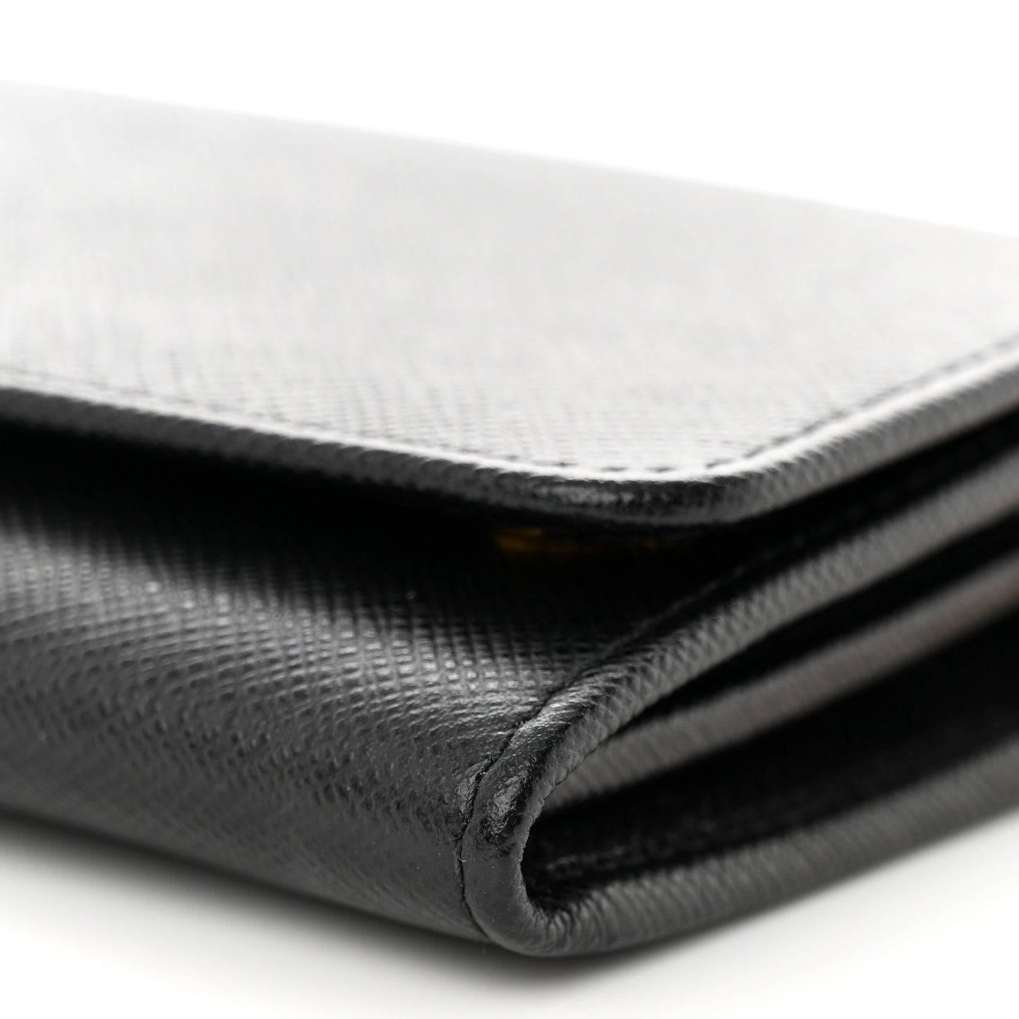Saffiano Lux Chain Wallet Black